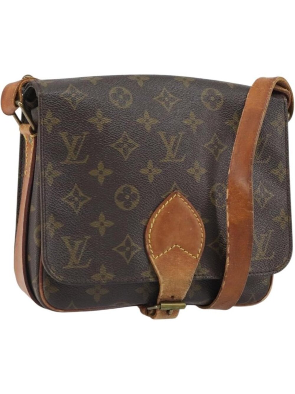 LOUIS VUITTON Monogram Cartouchiere MM Shoulder Bag M51253